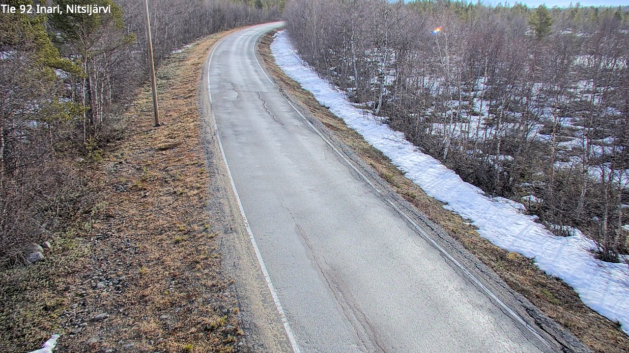 Weather Camera Image Väg 92 Enare, Nitsijärvi, Inari, Lappi