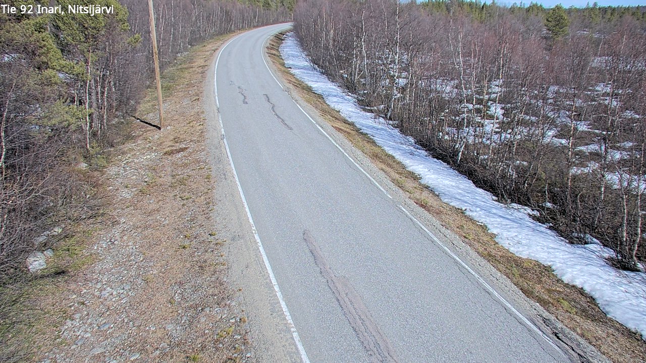 Weather Camera Image Väg 92 Enare, Nitsijärvi, Inari, Lappi