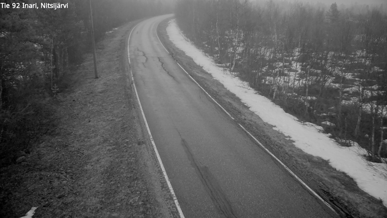 Weather Camera Image Väg 92 Enare, Nitsijärvi, Inari, Lappi