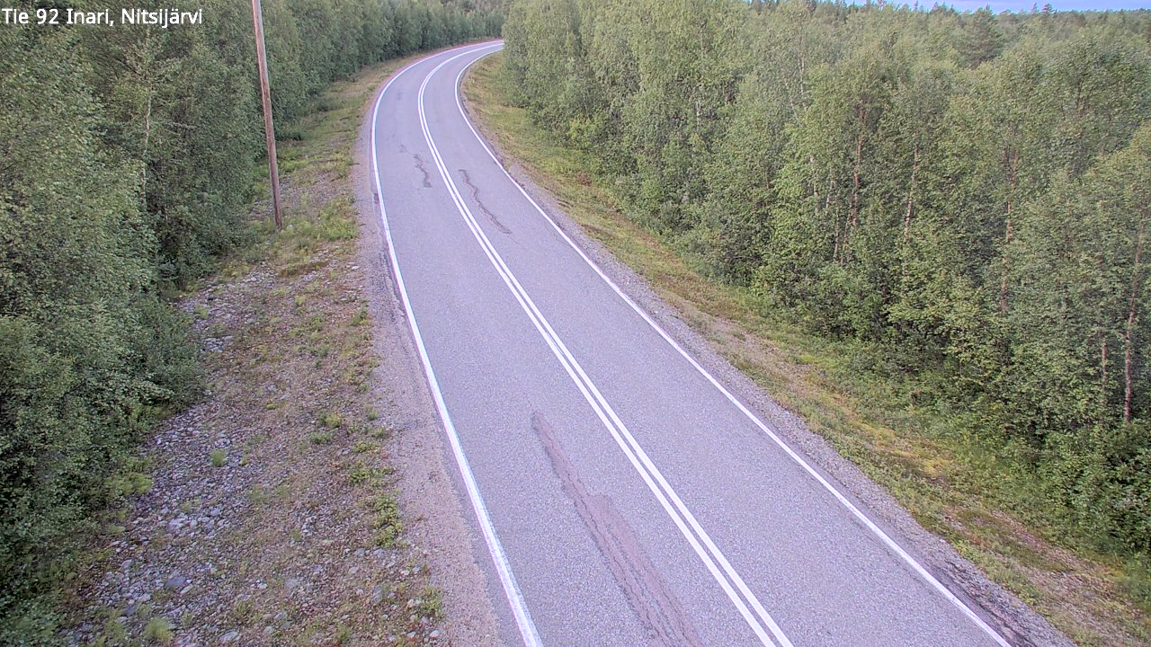 Weather Camera Image Väg 92 Enare, Nitsijärvi, Inari, Lappi