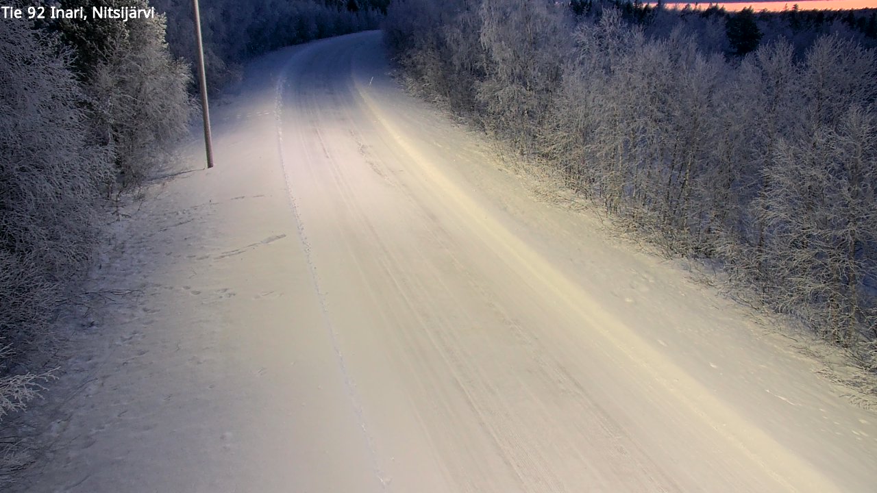 Kelikamerat Kuva Tie 92 Inari, Nitsijärvi, Inari, Lappi