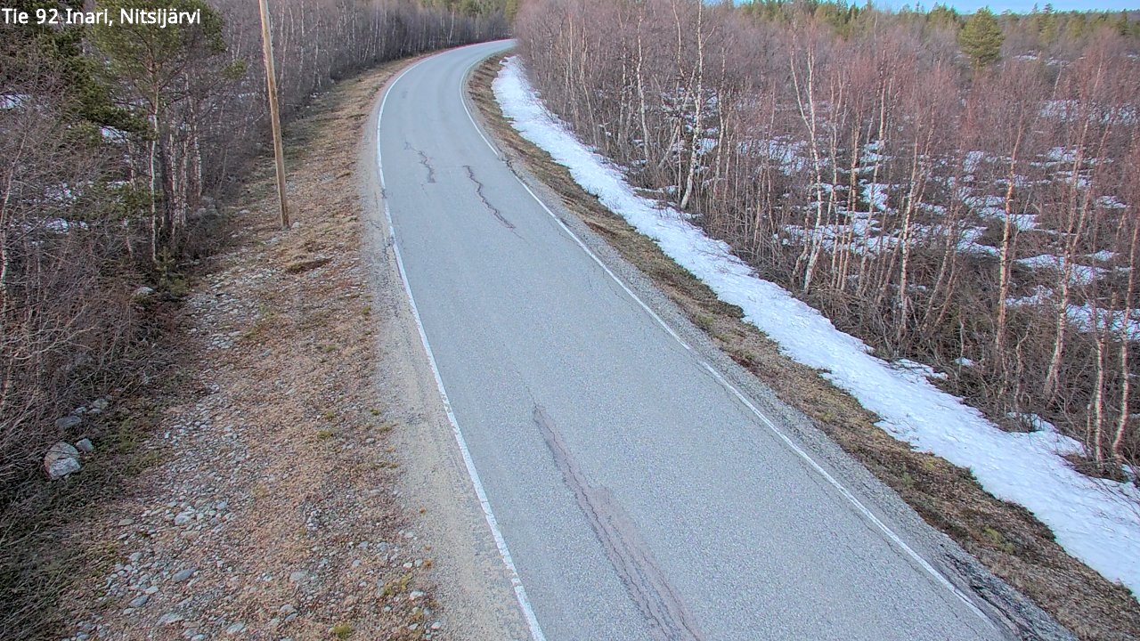 Weather Camera Image Road 92 Inari, Nitsijärvi, Inari, Lappi