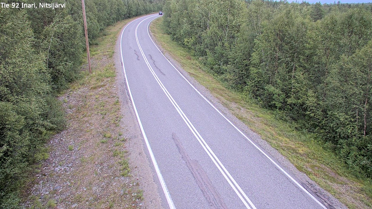 Weather Camera Image Väg 92 Enare, Nitsijärvi, Inari, Lappi
