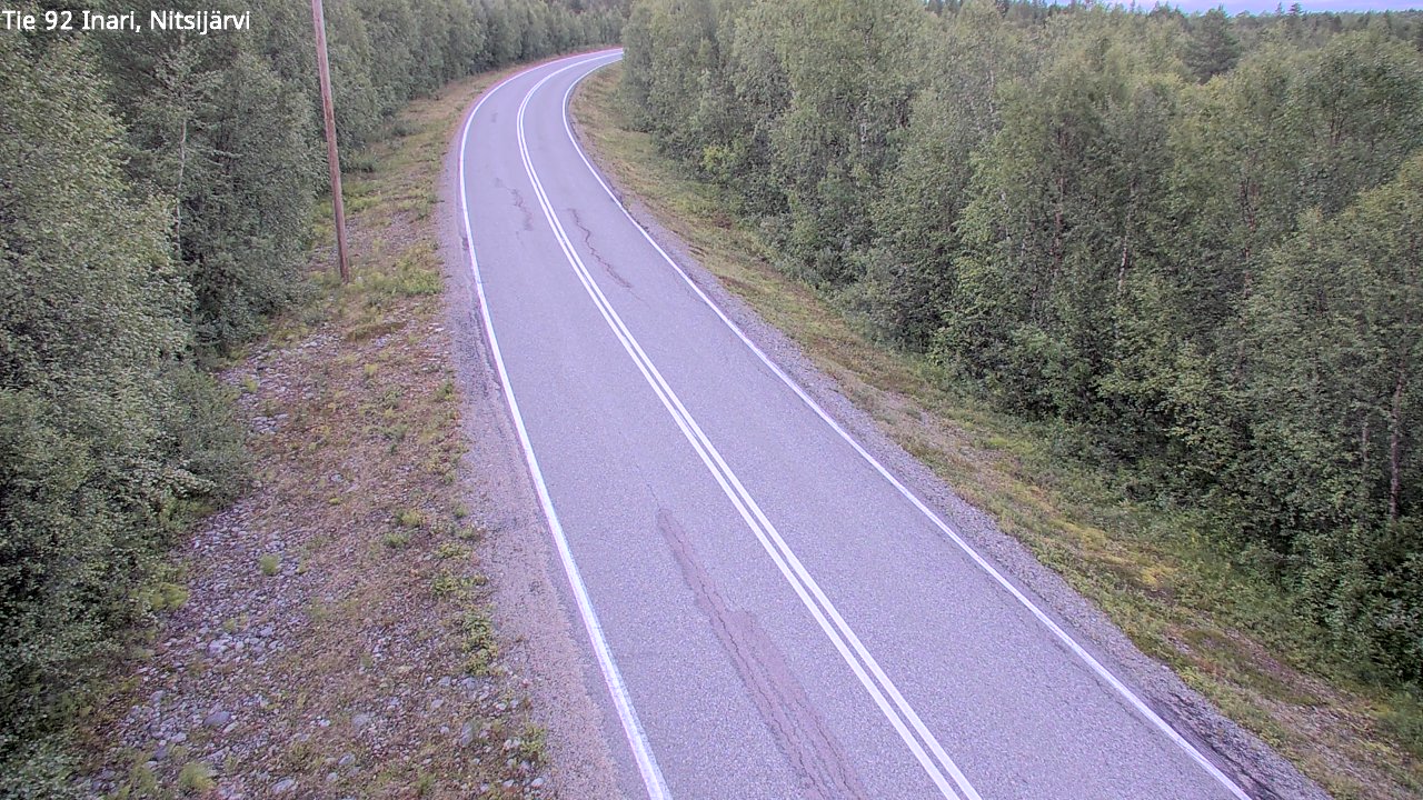 Weather Camera Image Väg 92 Enare, Nitsijärvi, Inari, Lappi