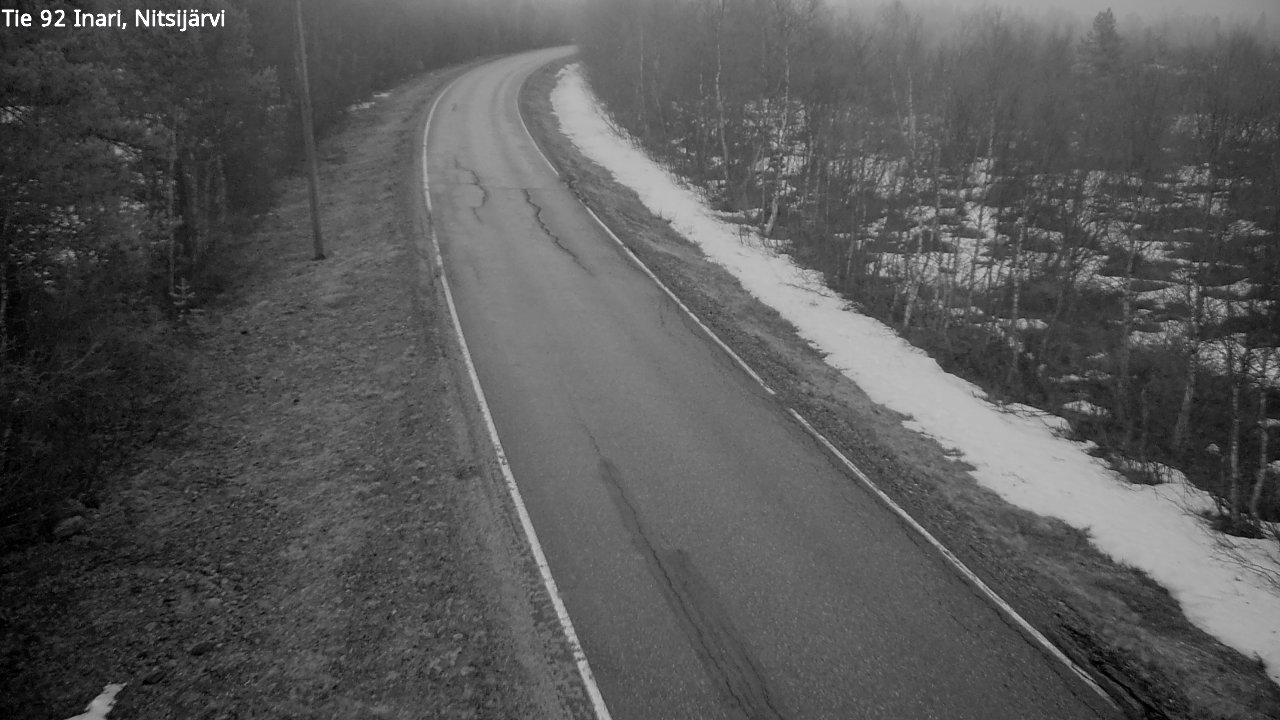 Weather Camera Image Väg 92 Enare, Nitsijärvi, Inari, Lappi