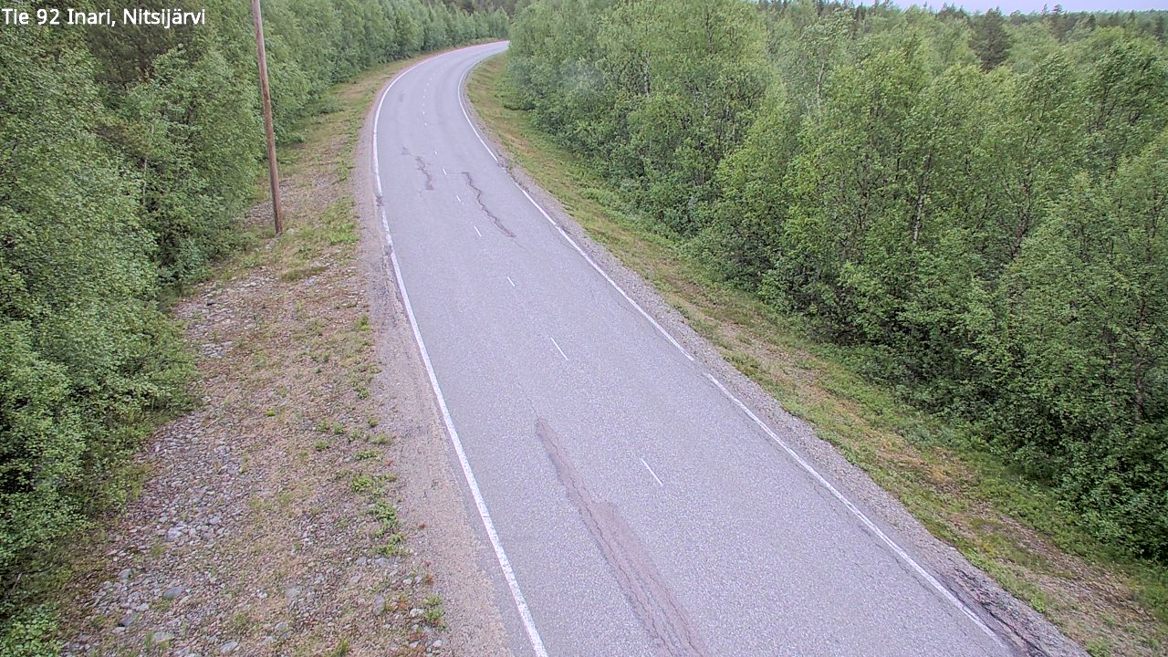 Weather Camera Image Väg 92 Enare, Nitsijärvi, Inari, Lappi