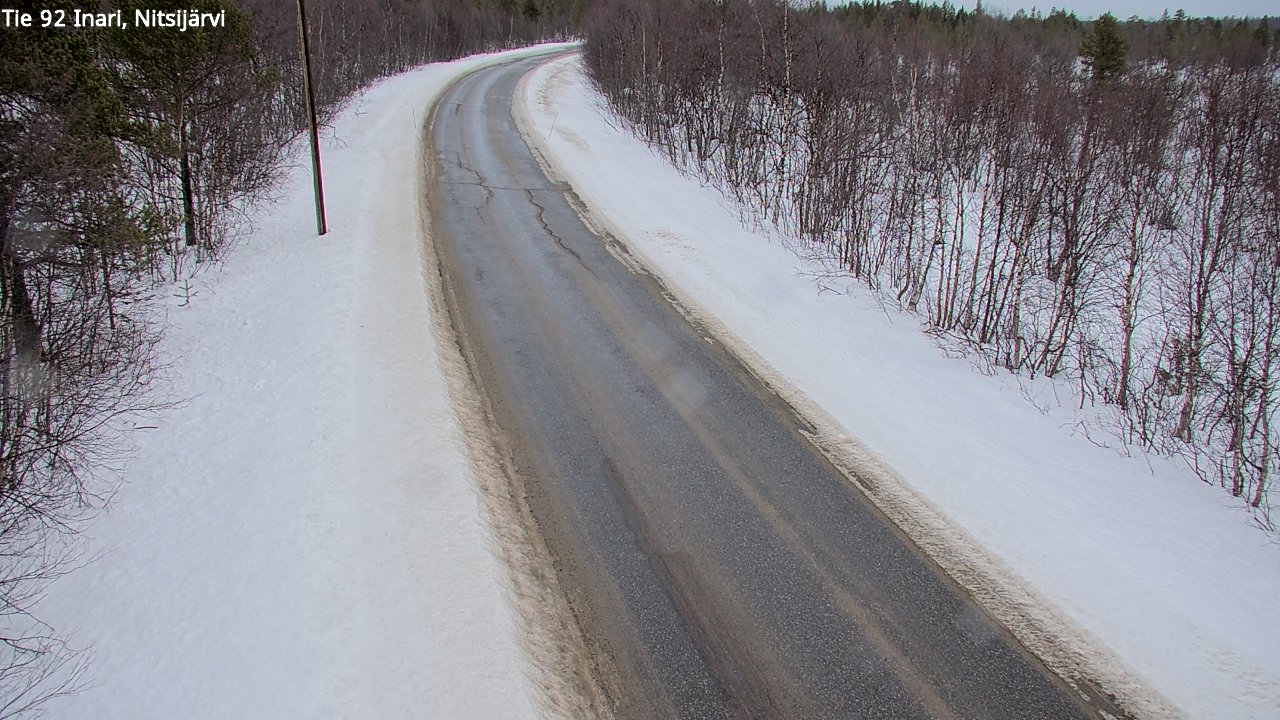 Weather Camera Image Road 92 Inari, Nitsijärvi, Inari, Lappi