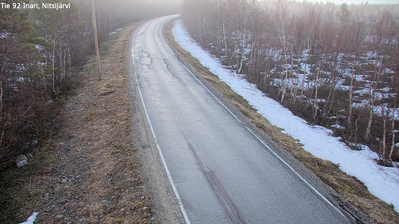 Weather Camera Image Väg 92 Enare, Nitsijärvi, Inari, Lappi