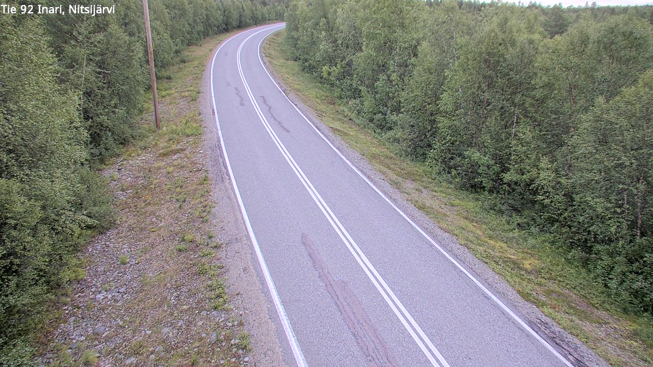 Weather Camera Image Väg 92 Enare, Nitsijärvi, Inari, Lappi