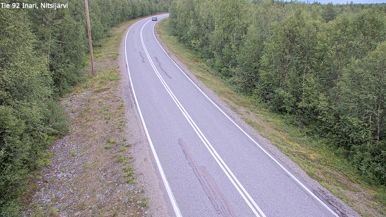 Weather Camera Image Väg 92 Enare, Nitsijärvi, Inari, Lappi