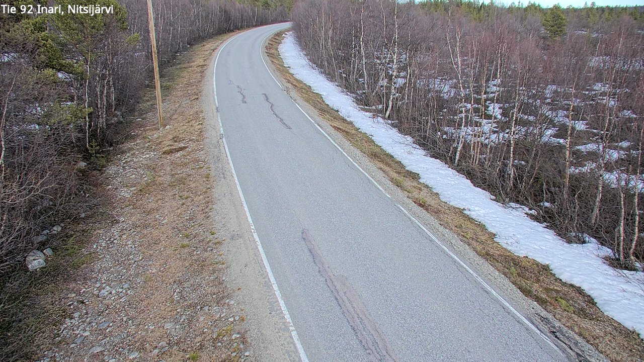 Weather Camera Image Väg 92 Enare, Nitsijärvi, Inari, Lappi