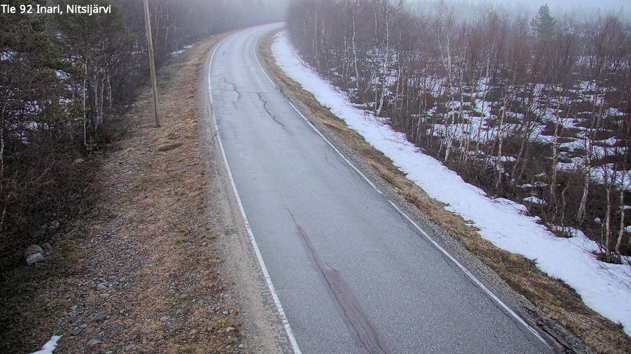 Weather Camera Image Väg 92 Enare, Nitsijärvi, Inari, Lappi