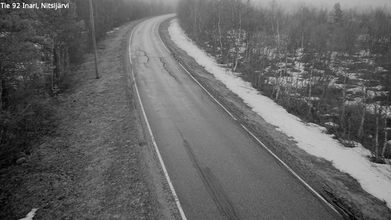 Weather Camera Image Väg 92 Enare, Nitsijärvi, Inari, Lappi