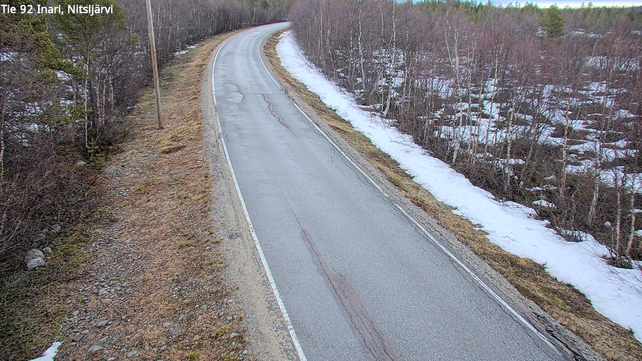 Weather Camera Image Väg 92 Enare, Nitsijärvi, Inari, Lappi