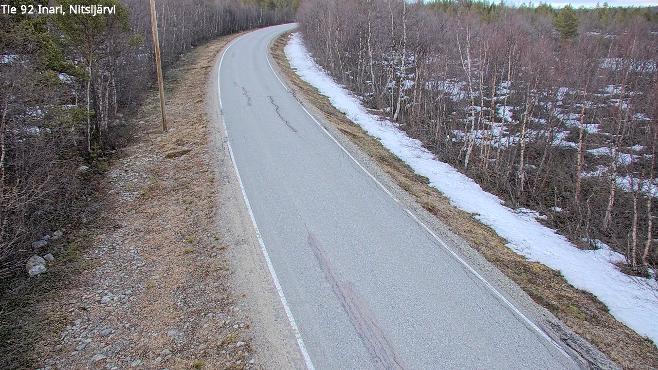 Weather Camera Image Väg 92 Enare, Nitsijärvi, Inari, Lappi