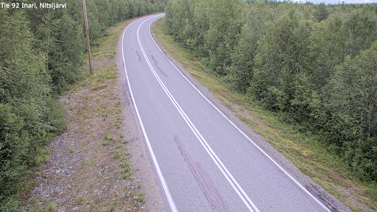 Weather Camera Image Väg 92 Enare, Nitsijärvi, Inari, Lappi