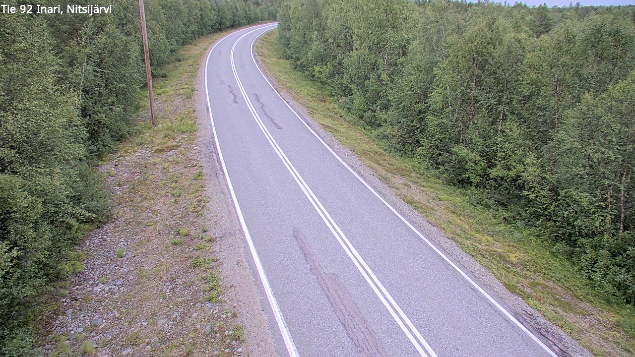 Weather Camera Image Väg 92 Enare, Nitsijärvi, Inari, Lappi