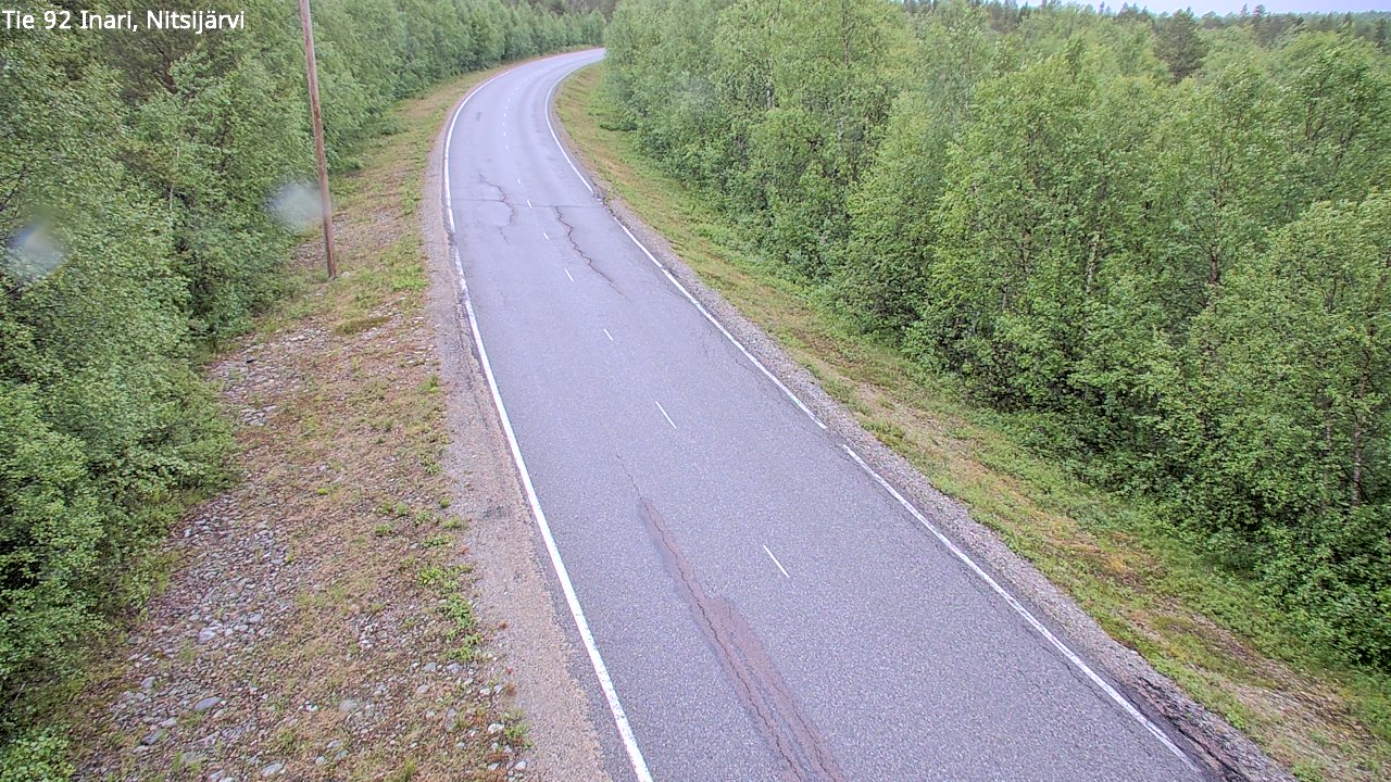 Weather Camera Image Väg 92 Enare, Nitsijärvi, Inari, Lappi