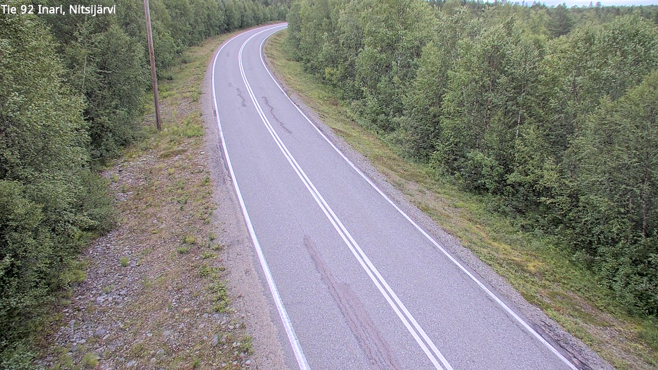 Weather Camera Image Väg 92 Enare, Nitsijärvi, Inari, Lappi