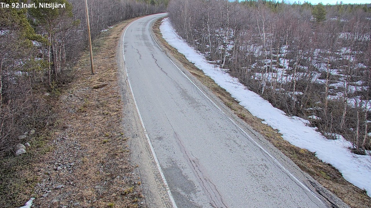 Weather Camera Image Väg 92 Enare, Nitsijärvi, Inari, Lappi