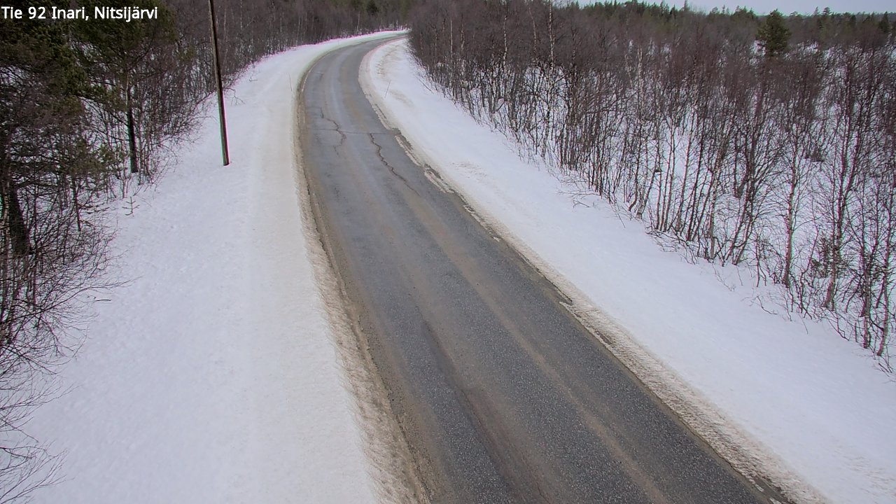 Weather Camera Image Road 92 Inari, Nitsijärvi, Inari, Lappi