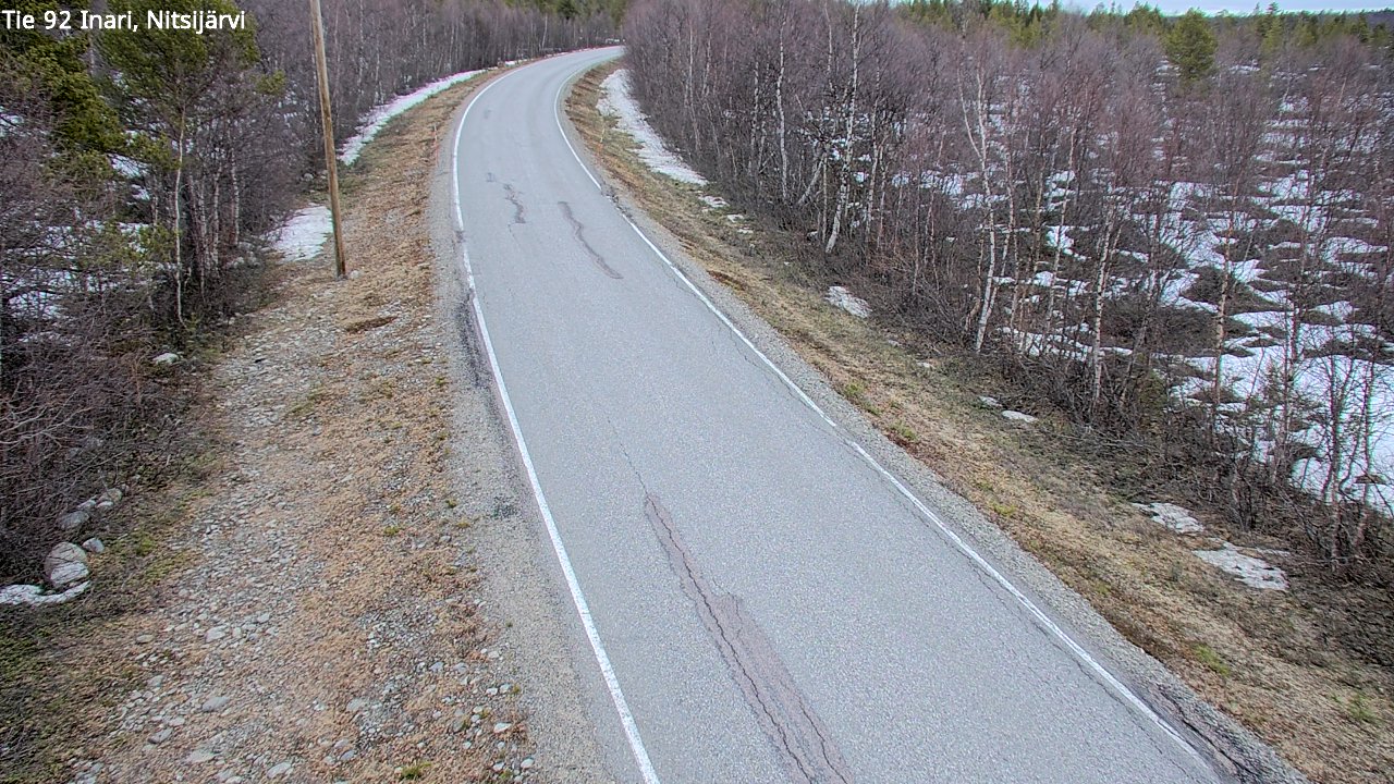 Weather Camera Image Väg 92 Enare, Nitsijärvi, Inari, Lappi
