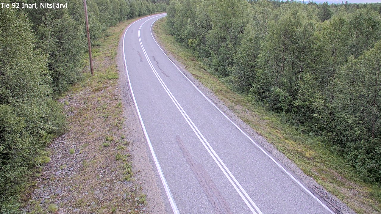 Weather Camera Image Väg 92 Enare, Nitsijärvi, Inari, Lappi