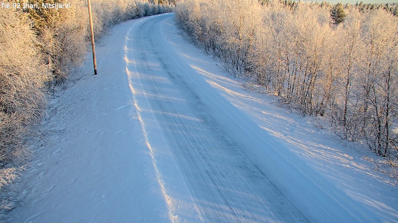 Kelikamerat Kuva Tie 92 Inari, Nitsijärvi, Inari, Lappi