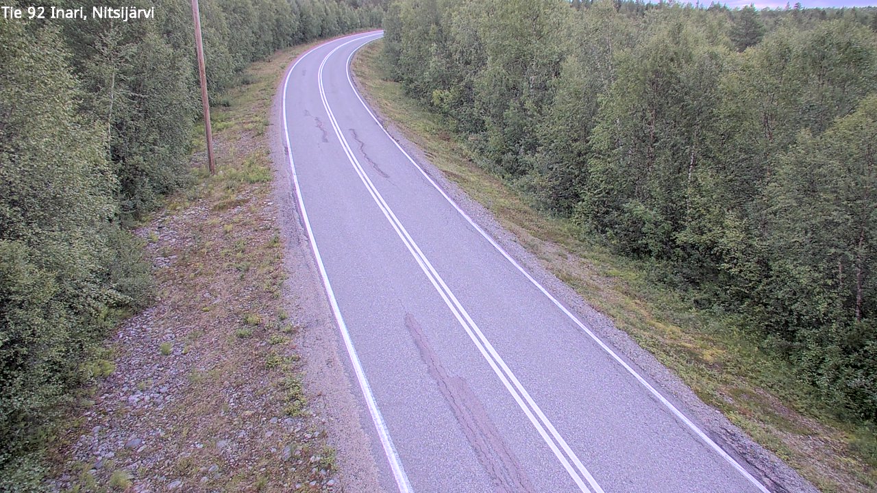 Weather Camera Image Väg 92 Enare, Nitsijärvi, Inari, Lappi