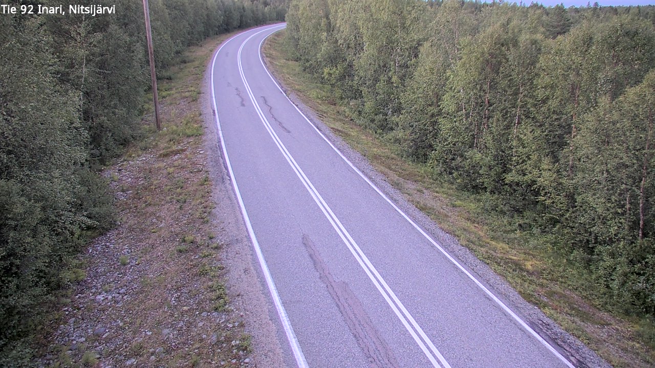 Weather Camera Image Väg 92 Enare, Nitsijärvi, Inari, Lappi