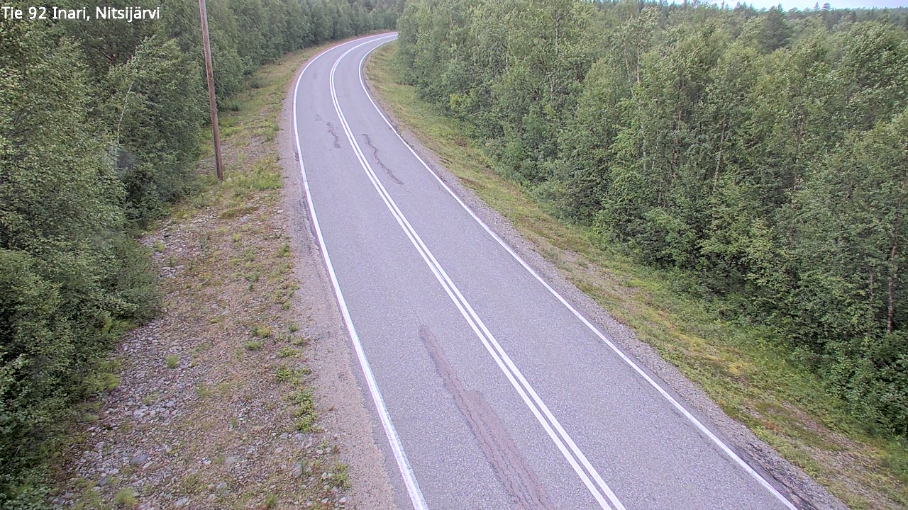 Weather Camera Image Väg 92 Enare, Nitsijärvi, Inari, Lappi