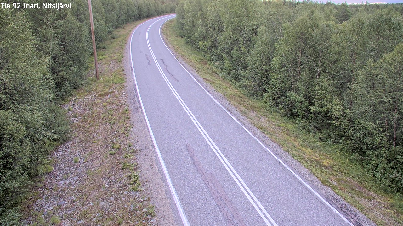 Weather Camera Image Väg 92 Enare, Nitsijärvi, Inari, Lappi
