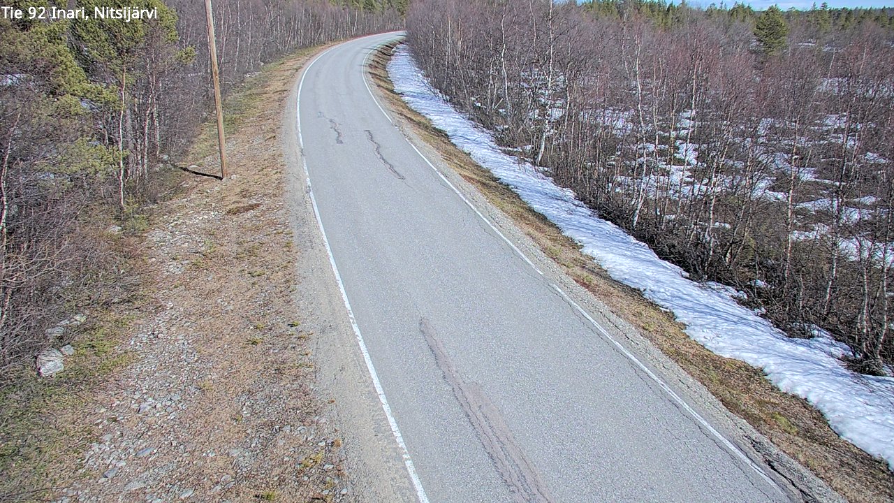 Weather Camera Image Väg 92 Enare, Nitsijärvi, Inari, Lappi