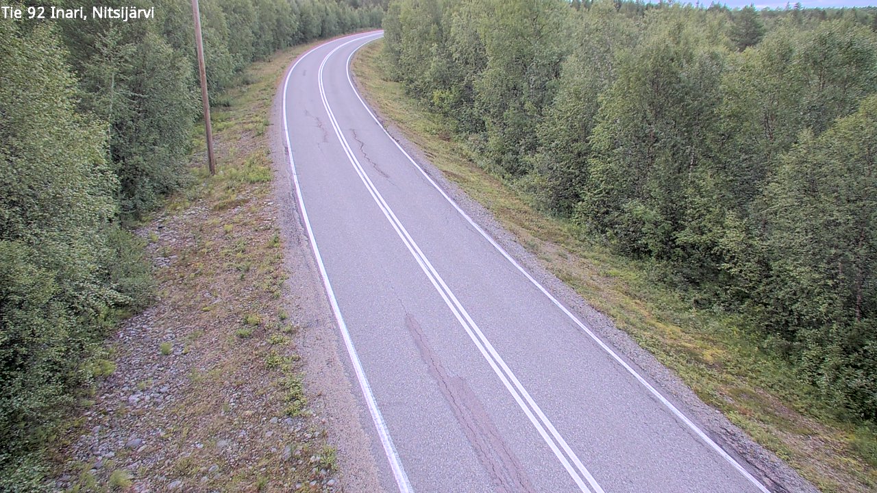Weather Camera Image Väg 92 Enare, Nitsijärvi, Inari, Lappi