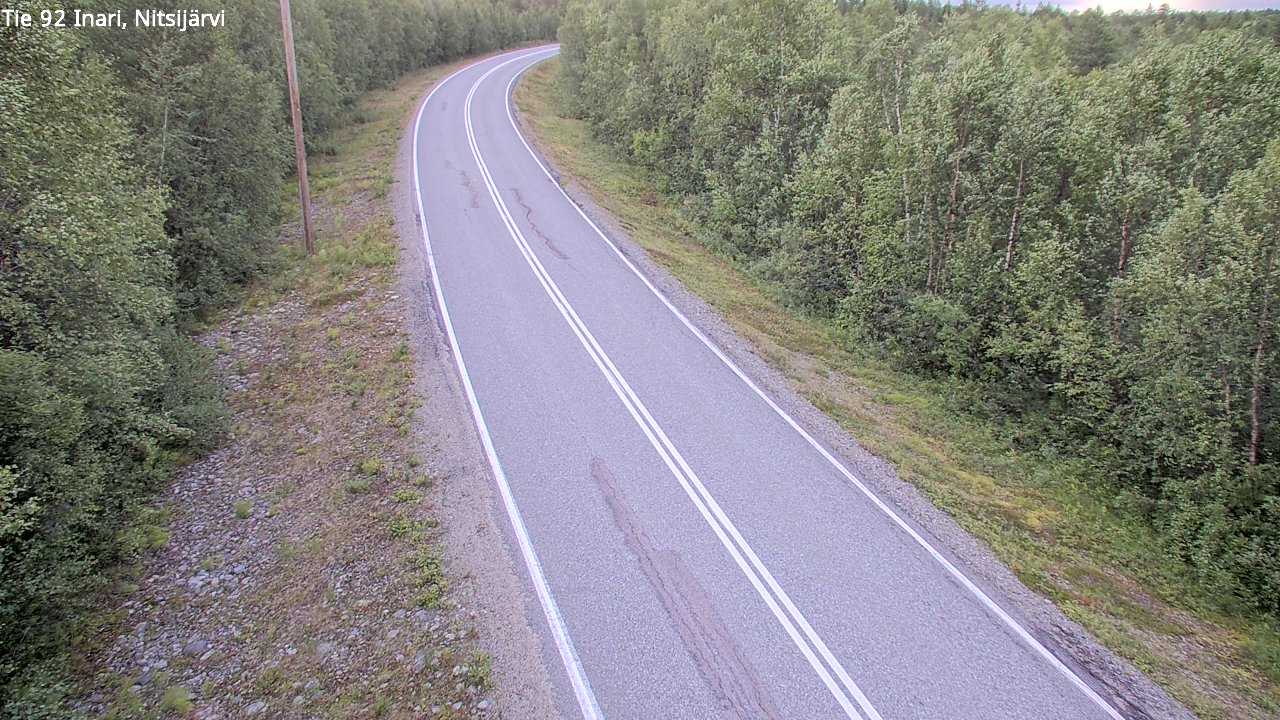 Weather Camera Image Väg 92 Enare, Nitsijärvi, Inari, Lappi