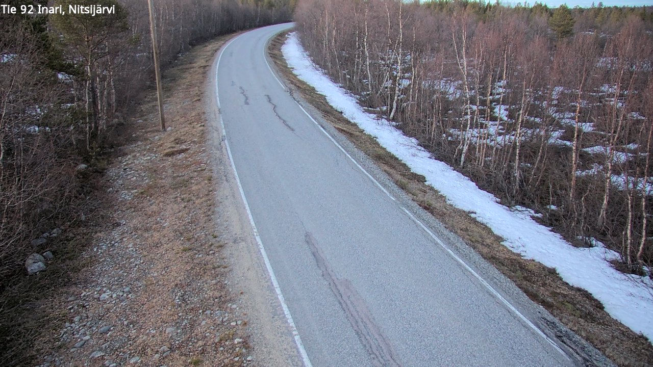 Weather Camera Image Road 92 Inari, Nitsijärvi, Inari, Lappi