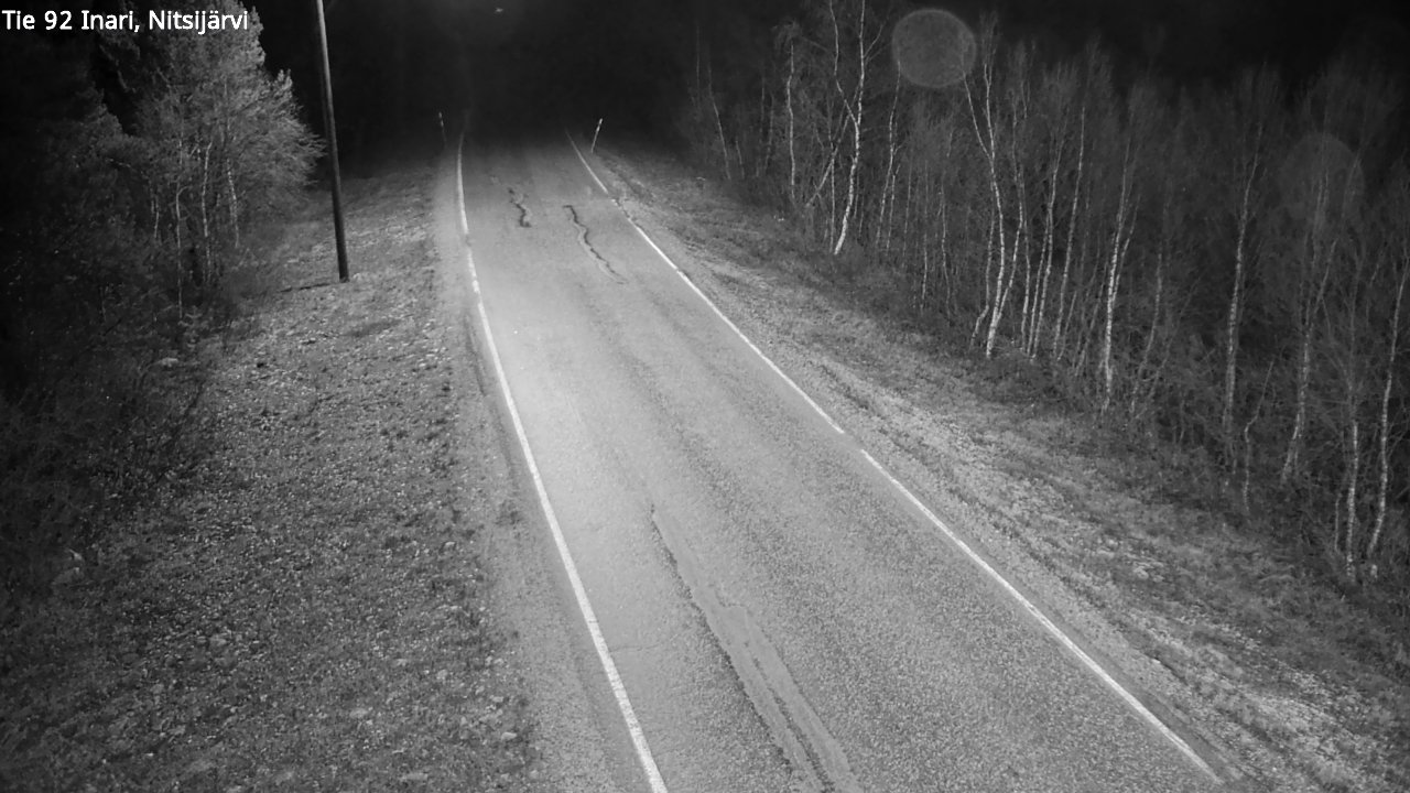 Weather Camera Image Väg 92 Enare, Nitsijärvi, Inari, Lappi