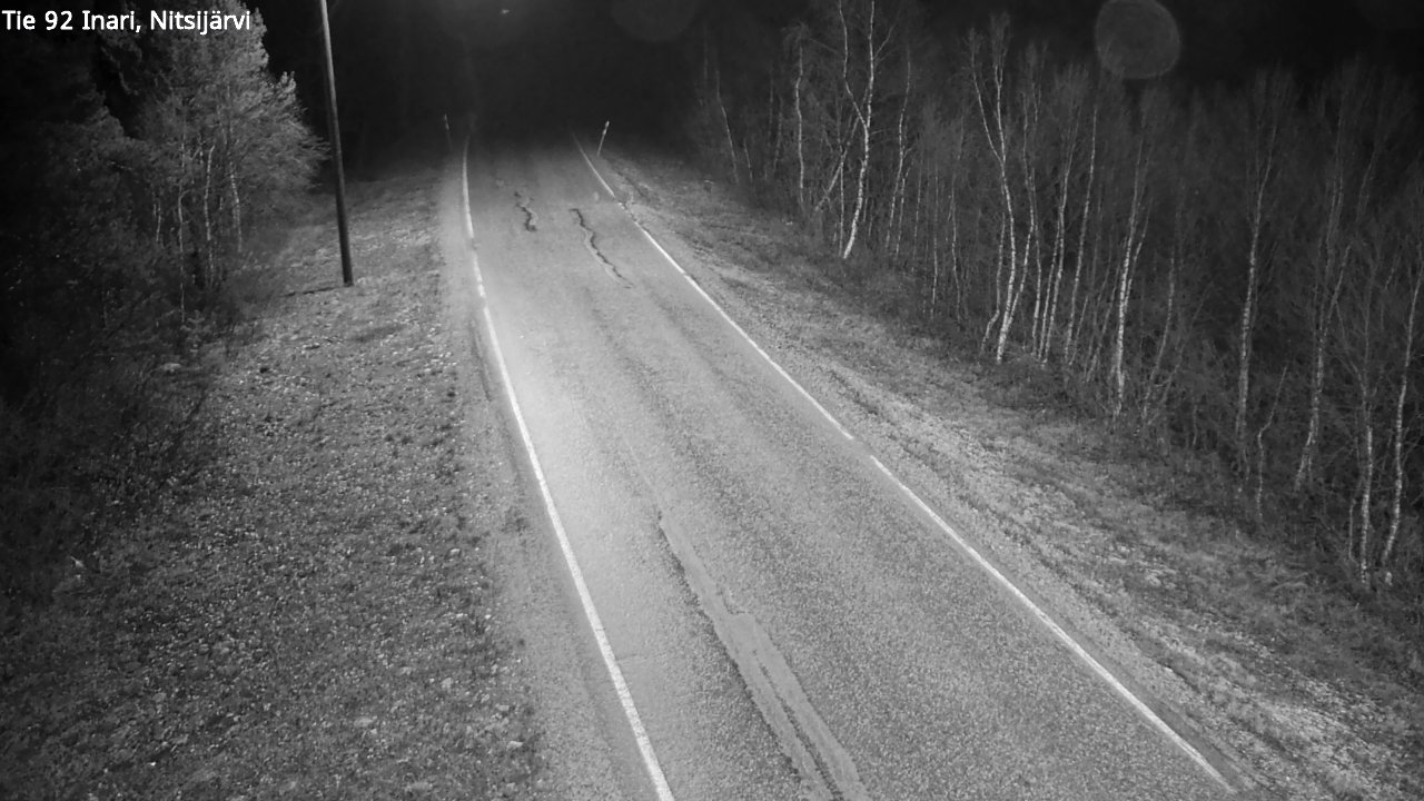 Weather Camera Image Väg 92 Enare, Nitsijärvi, Inari, Lappi