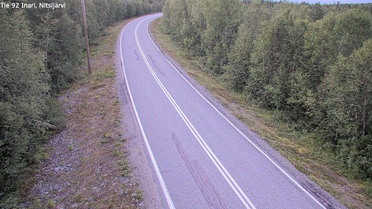 Weather Camera Image Väg 92 Enare, Nitsijärvi, Inari, Lappi