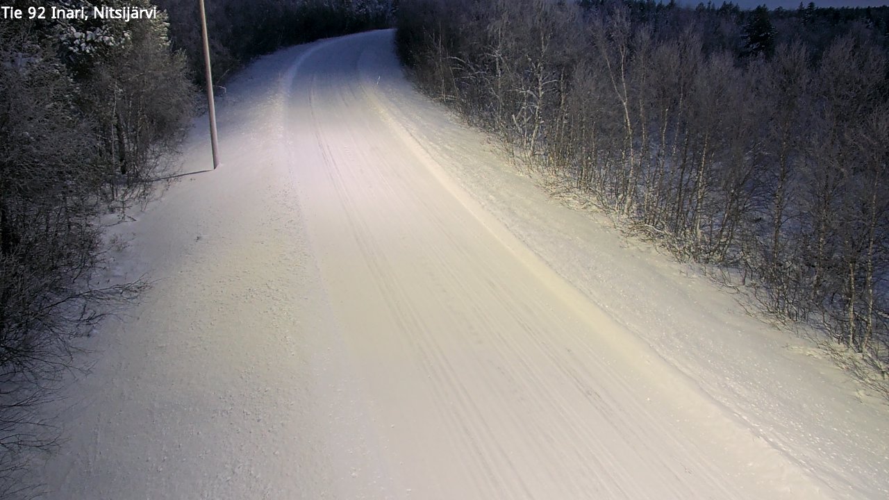 Weather Camera Image Road 92 Inari, Nitsijärvi, Inari, Lappi