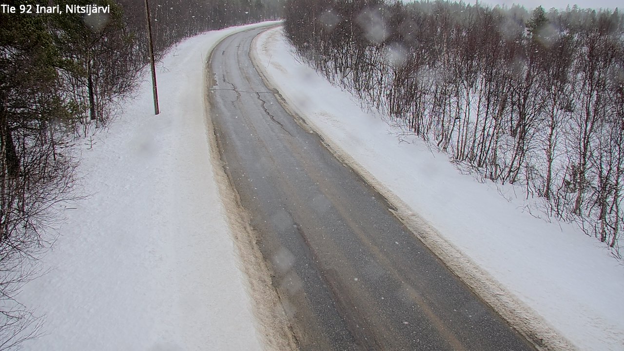 Weather Camera Image Väg 92 Enare, Nitsijärvi, Inari, Lappi