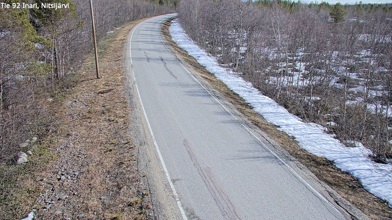 Weather Camera Image Väg 92 Enare, Nitsijärvi, Inari, Lappi