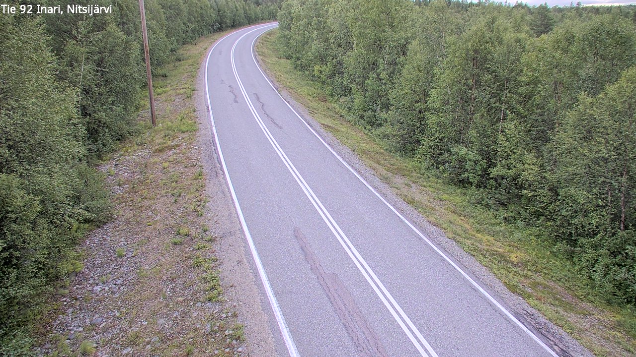 Weather Camera Image Väg 92 Enare, Nitsijärvi, Inari, Lappi