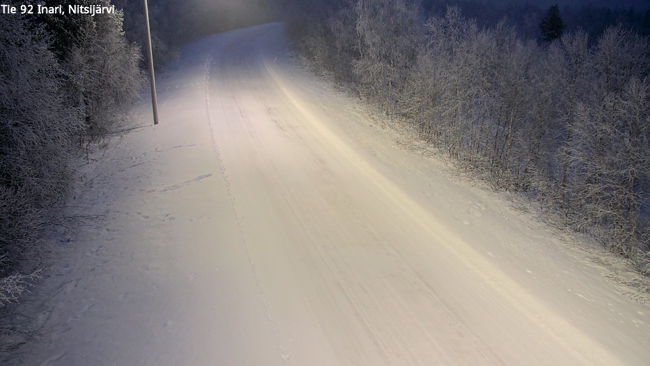 Kelikamerat Kuva Tie 92 Inari, Nitsijärvi, Inari, Lappi