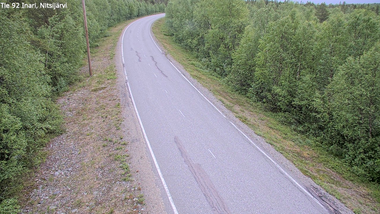 Weather Camera Image Väg 92 Enare, Nitsijärvi, Inari, Lappi