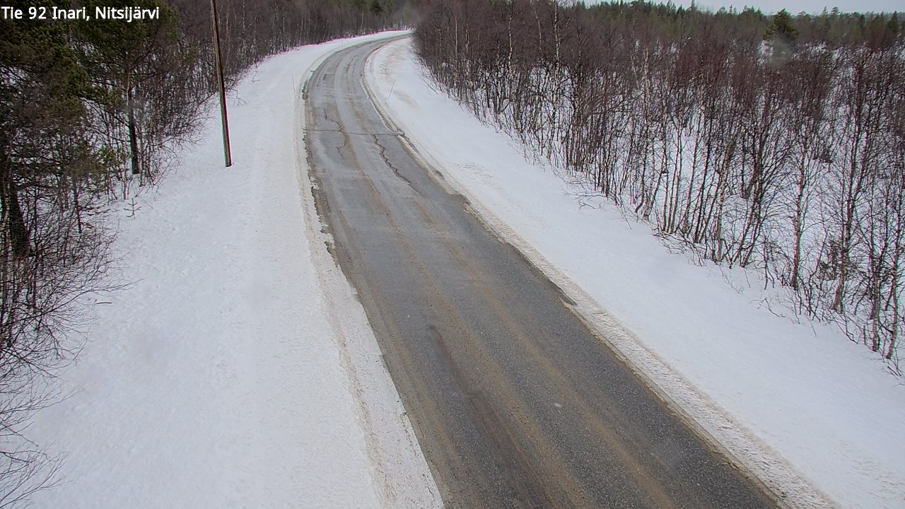 Weather Camera Image Väg 92 Enare, Nitsijärvi, Inari, Lappi