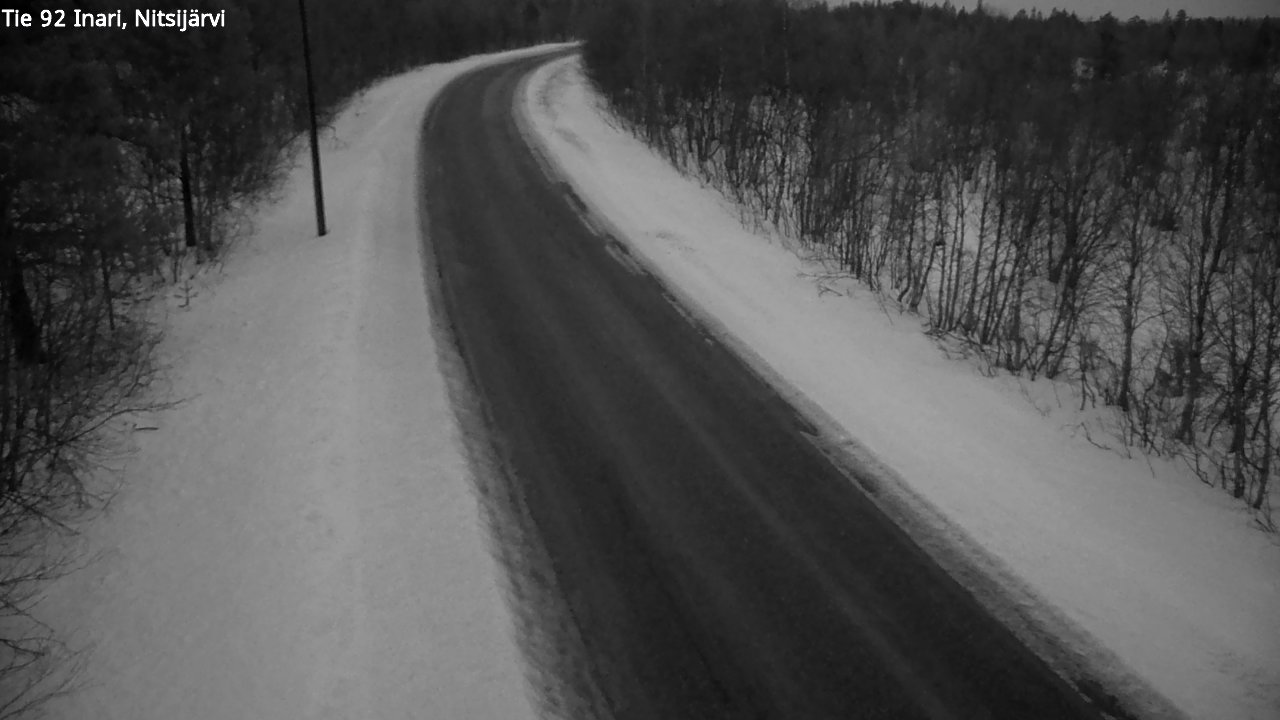 Weather Camera Image Road 92 Inari, Nitsijärvi, Inari, Lappi