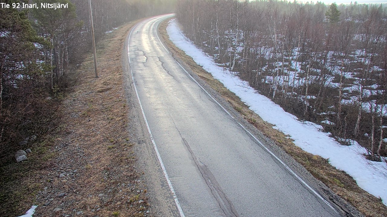 Weather Camera Image Väg 92 Enare, Nitsijärvi, Inari, Lappi