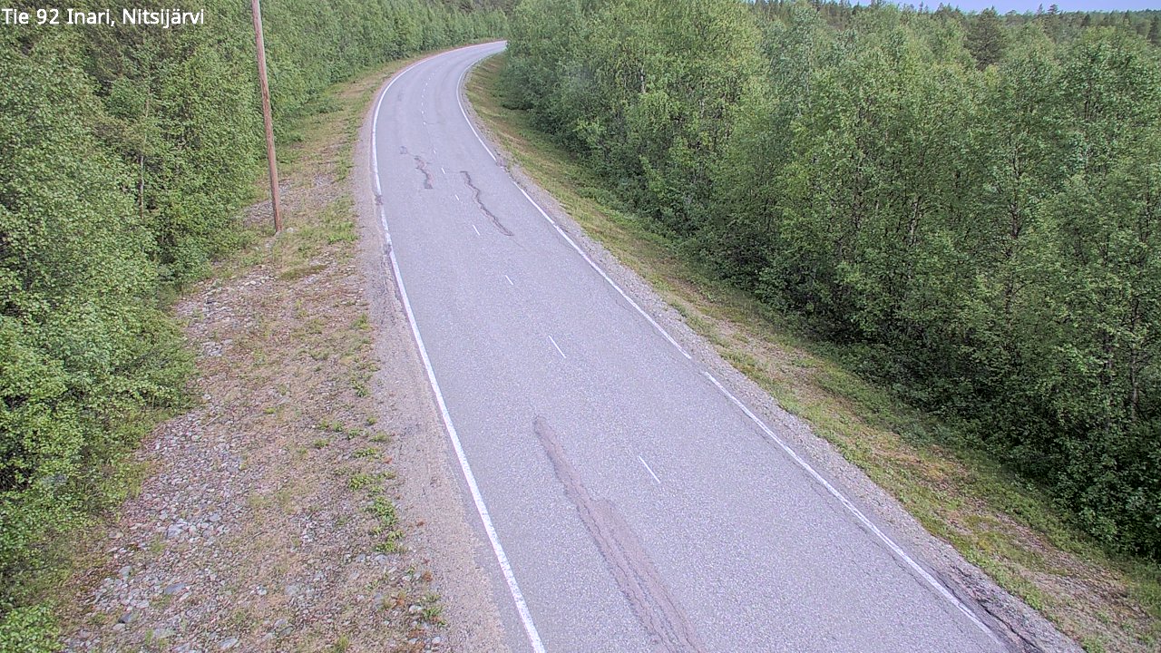 Kelikamerat Kuva Tie 92 Inari, Nitsijärvi, Inari, Lappi