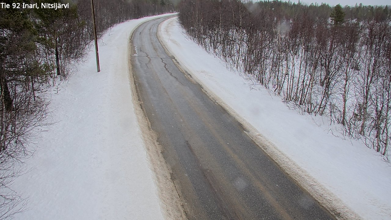 Weather Camera Image Väg 92 Enare, Nitsijärvi, Inari, Lappi